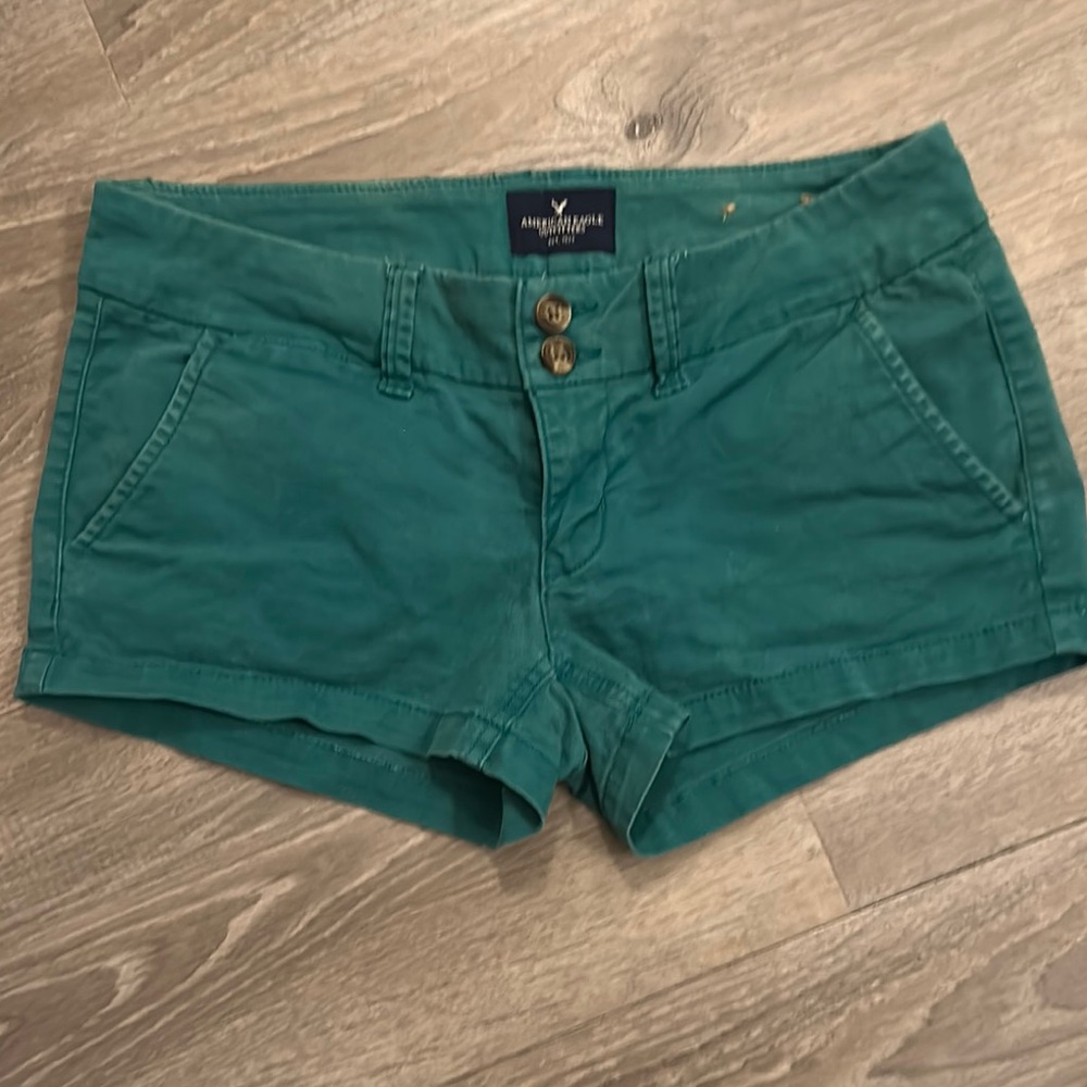 American Eagle Outfitters High Waist Green Shorts